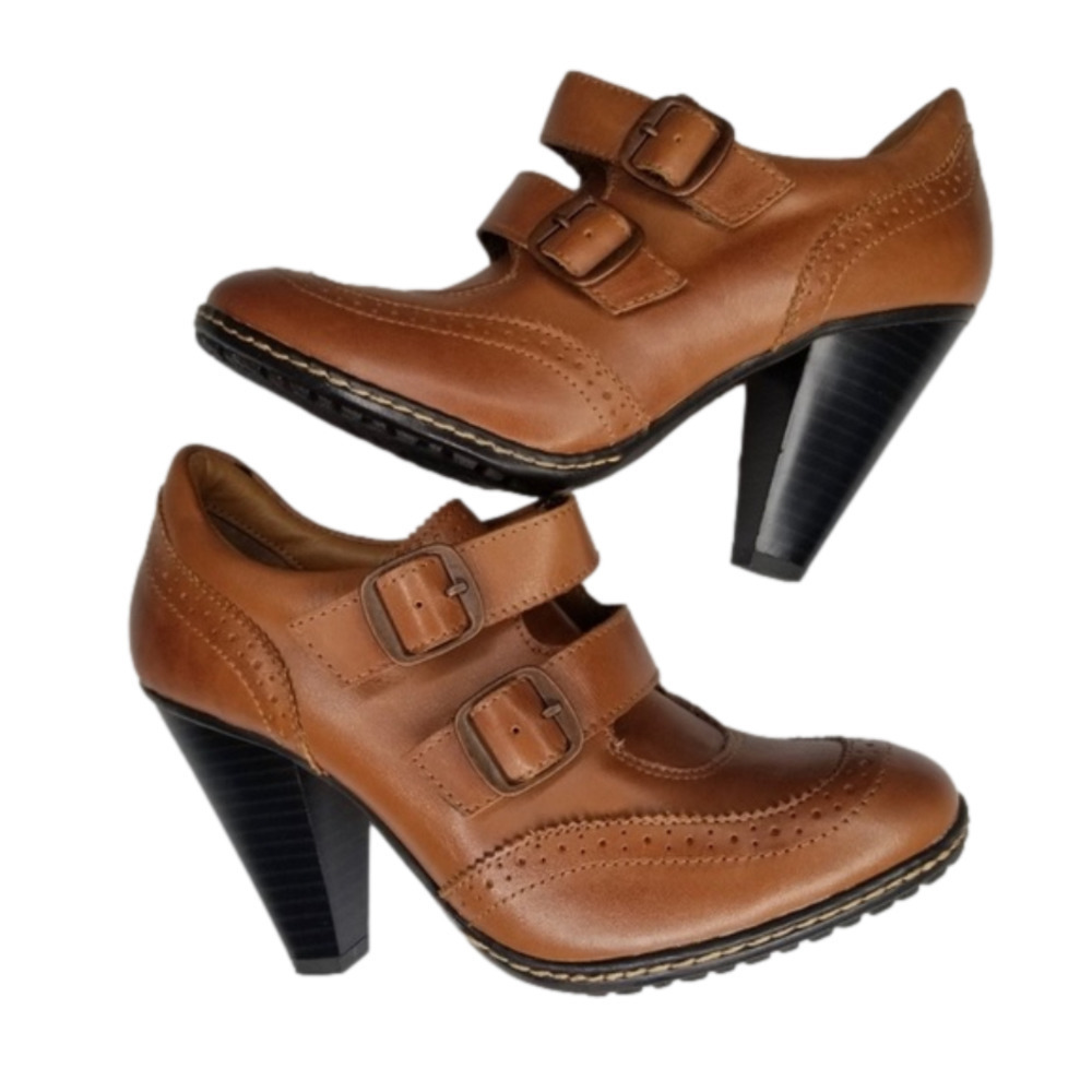 SOFFT Euro Soft Sadie’s buckle booties block heel brown size 9 vintage look - Picture 3 of 10